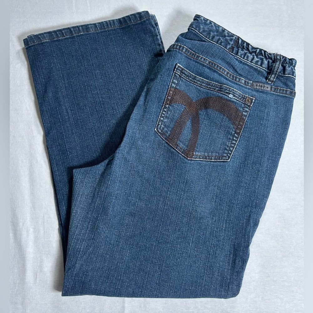 Liz Claiborne Classic Wide Leg Denim Jeans - Size 14W
